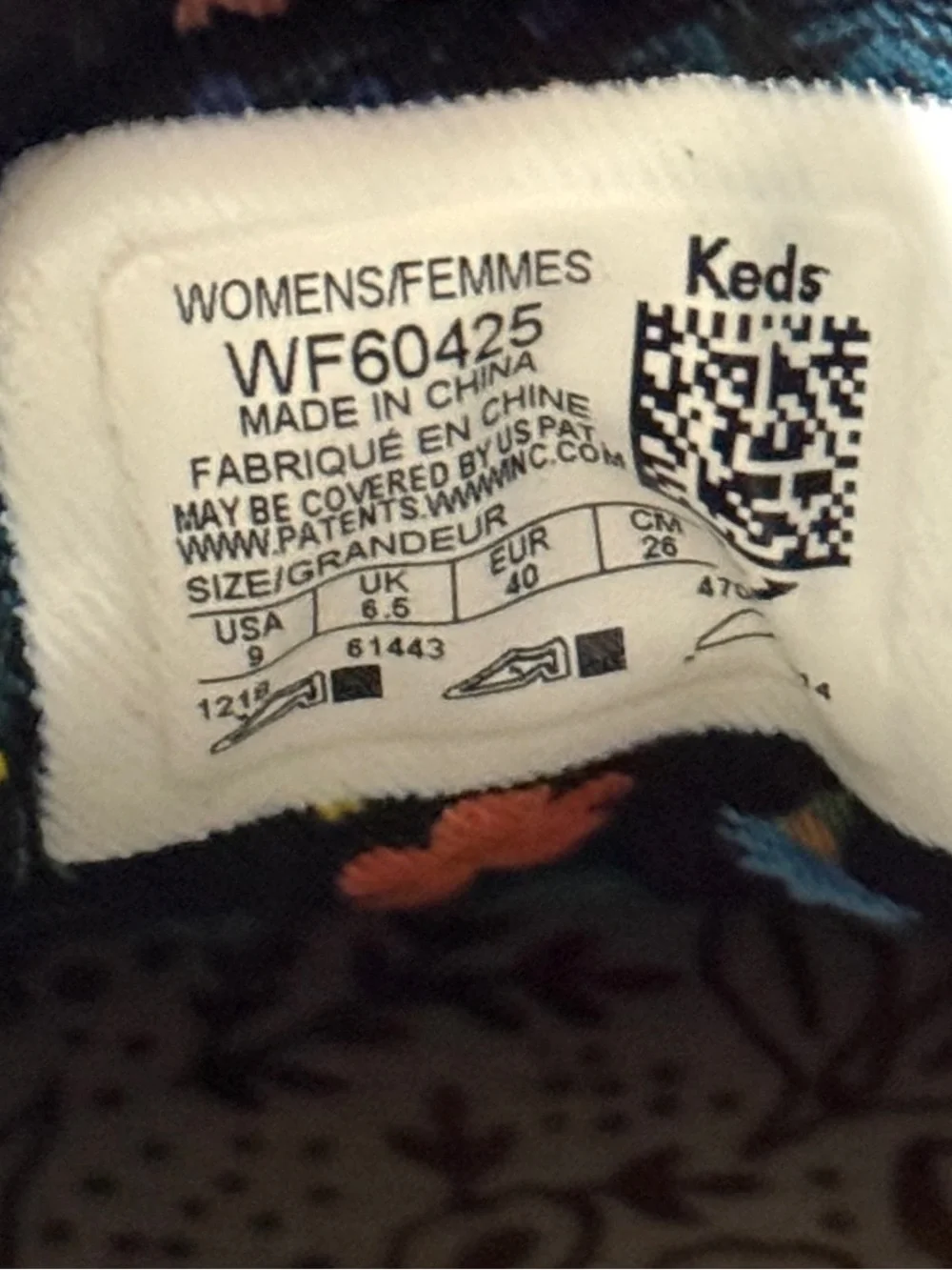 Keds Rifle Paper Black Embroidered Floral Espadrille Platform Sneaker Womens 9